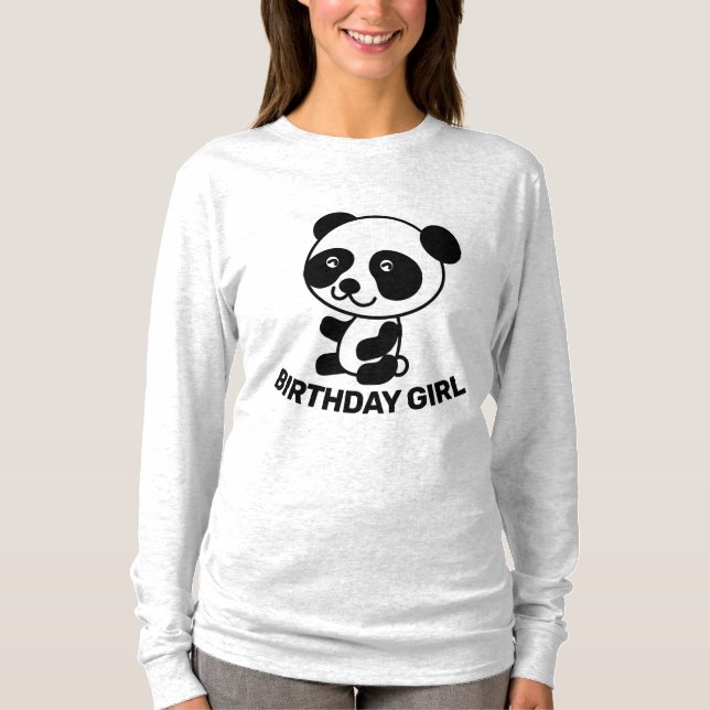 T-Shirts OURS PANDA FILLE D'ANNIVERSAIRE (Devant)