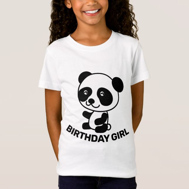 T-Shirts OURS PANDA FILLE D'ANNIVERSAIRE (Devant)