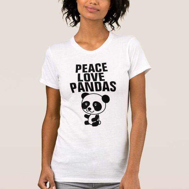 T-shirts Panda Bear, Peace Love (Devant)