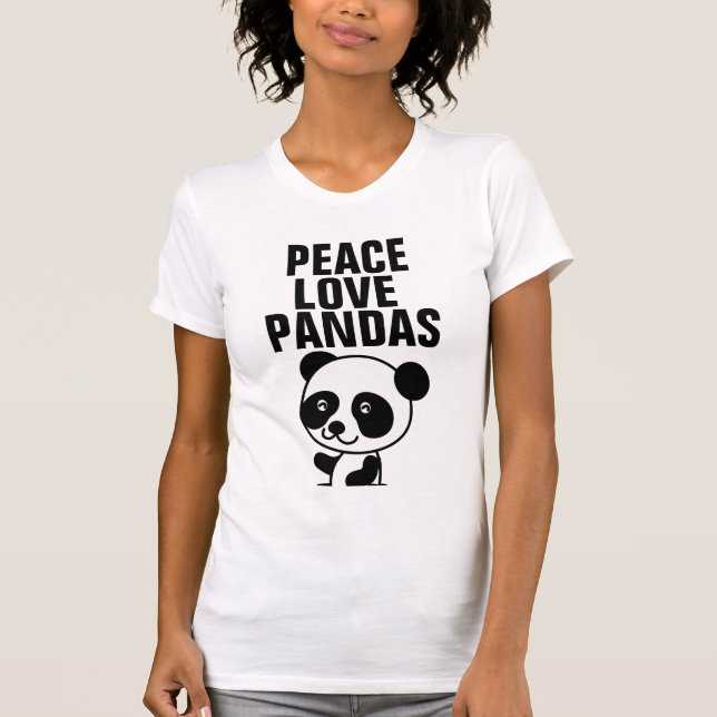 T-shirts Panda Bear, Peace Love (Devant)