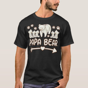 t-shirts papa ours pour papa, hommes 5 petits t-sh