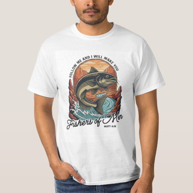T-shirts Pêcheurs d'Hommes - Symbole de Poisson Cl (Devant)