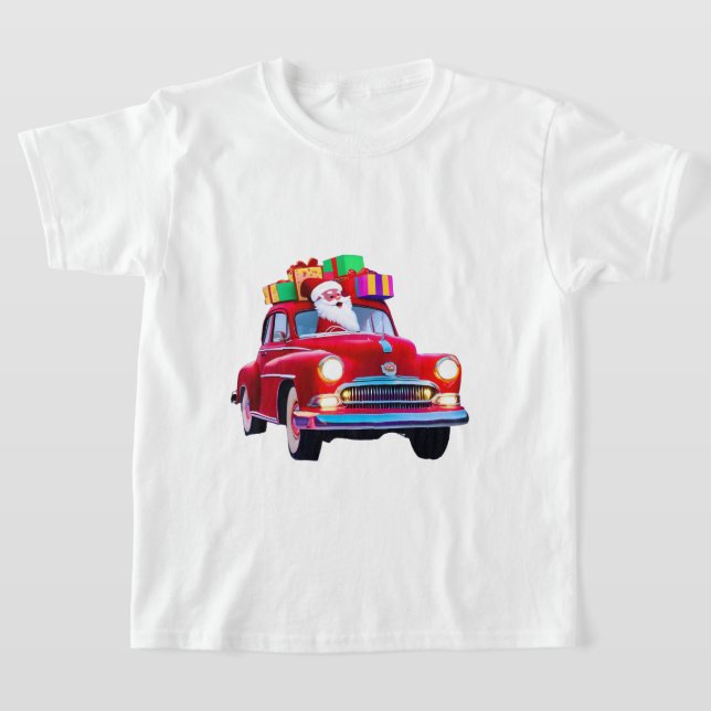T-shirts père Noël pour enfants (Poser)