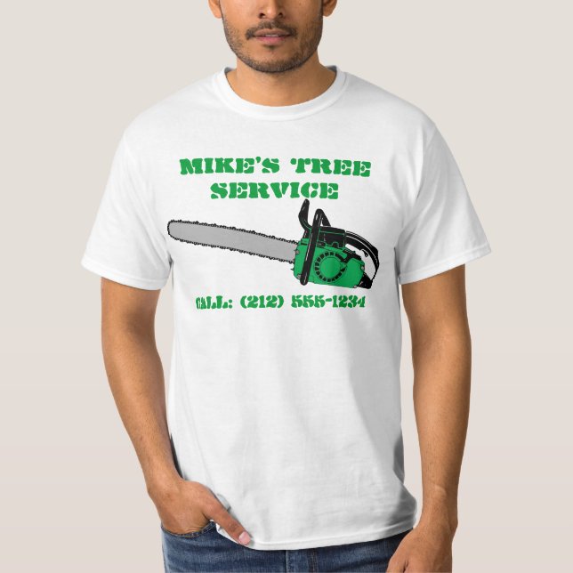 T-shirts PERSONNALISABLE de service d'arbre (Devant)