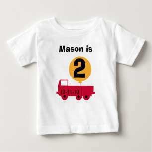 T-shirts personnalisables d'anniversaire de camion