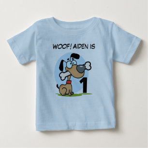 T-shirts personnalisables d'anniversaire de chiot