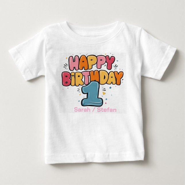 T-shirts personnalisés - 1er anniversaire (Devant)