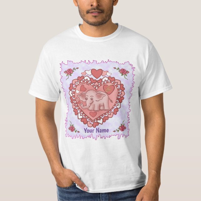 T-shirts personnalisés Baby Elephant Love (Devant)