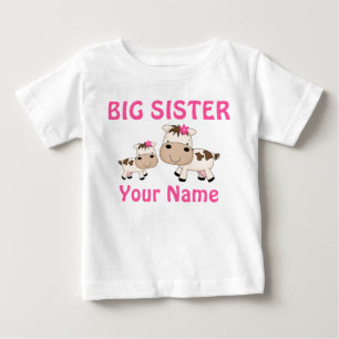 T-shirts personnalisés Big Sister Cow