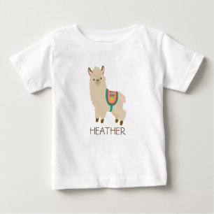 T-shirts personnalisés pour bébé de Llama mignonne