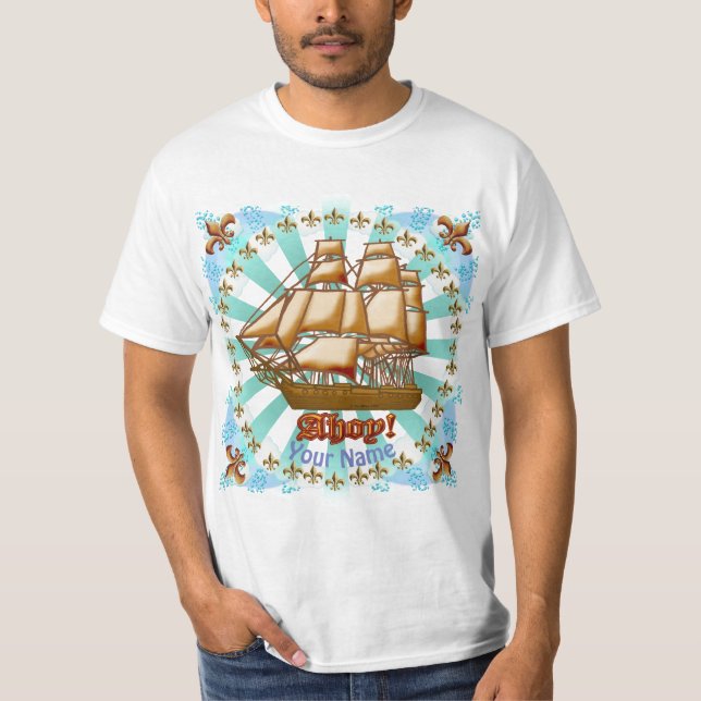 T-shirts personnalisés Ship Ahoy (Devant)