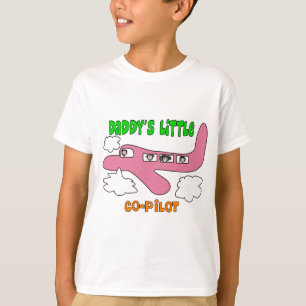 T-shirts petit du "co-pilote du papa" des enfants