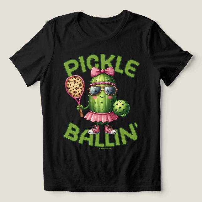 T-shirts Pickle Ballin pour femmes Équipe de pickl (Design Recto)