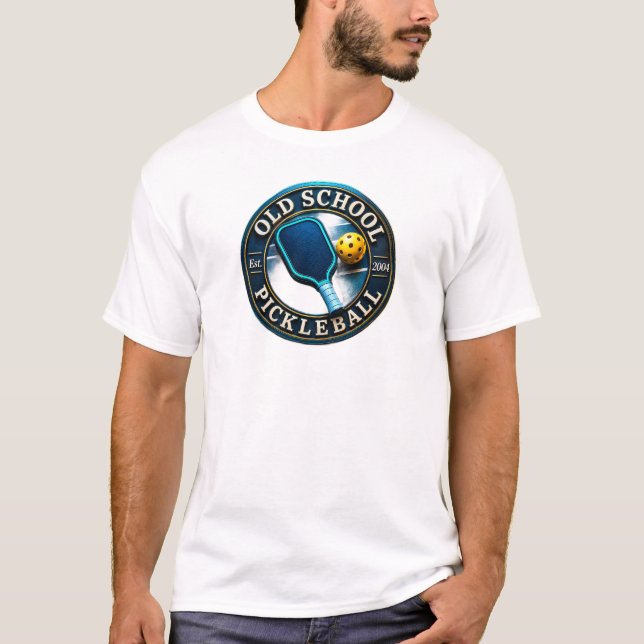 T-shirts Pickleball Old School marque Pickleball (Devant)