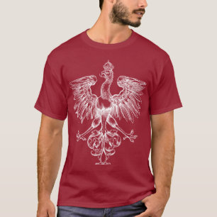 T-shirts polonais d'art d'Eagle de cru (pièce en