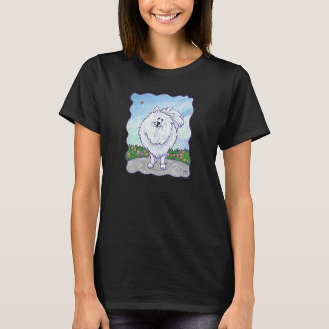 T-Shirts Pomeranian Blanc (Devant)