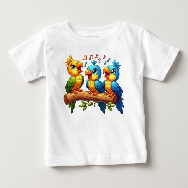 T-shirts pour bébé avec une jolie illustration de  (Devant)