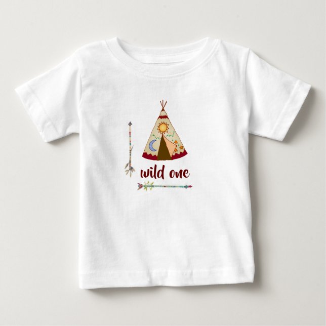 T-shirts pour bébé filles - Teepee Wild One (Devant)