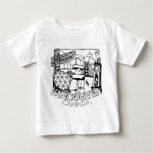 T-shirts pour bébé Souvenir de Vancouver Landmark 