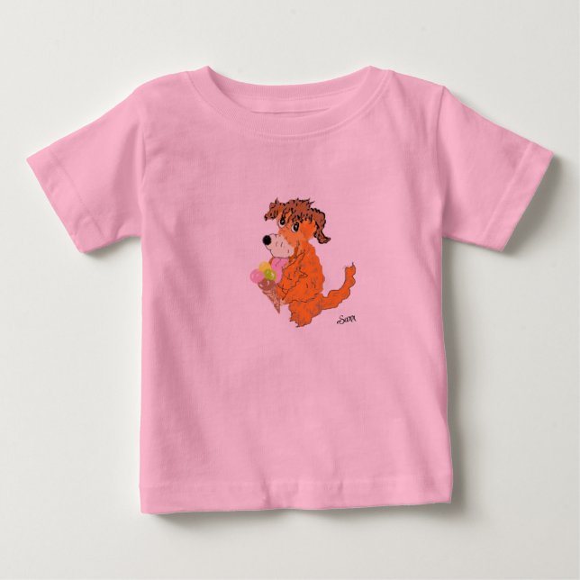 T-shirts pour bébés : Crème de glace Ciel (Devant)