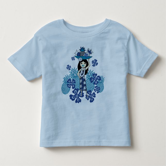 T-shirts pour bébés et jeunes filles Luau ananas (Devant)