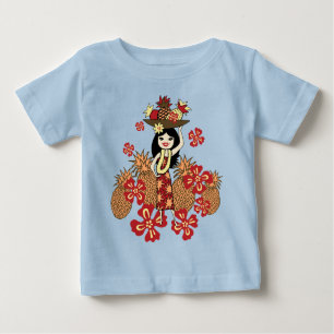 T-shirts pour bébés et jeunes filles Luau ananas