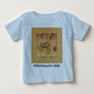 T-shirts pour bébés - Girafe de carrousel