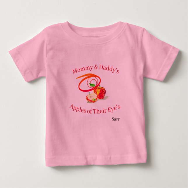 T-shirts pour bébés : Pomme de mon oeil (Devant)
