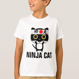 T-shirts pour chat amusant pour garçons enfants NI