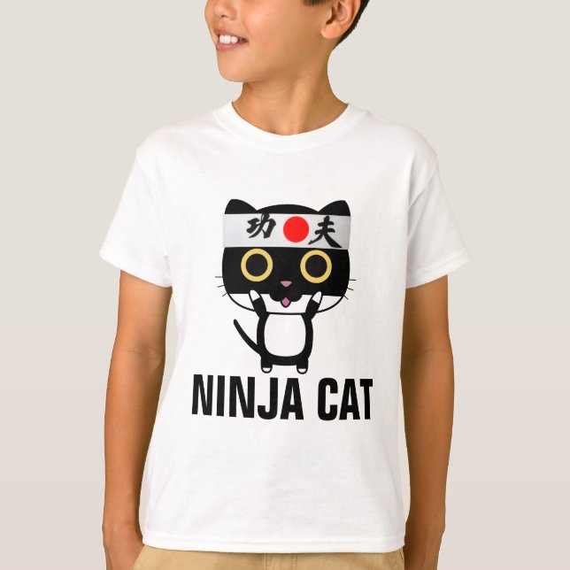 T-shirts pour chat amusant pour garçons enfants NI (Devant)