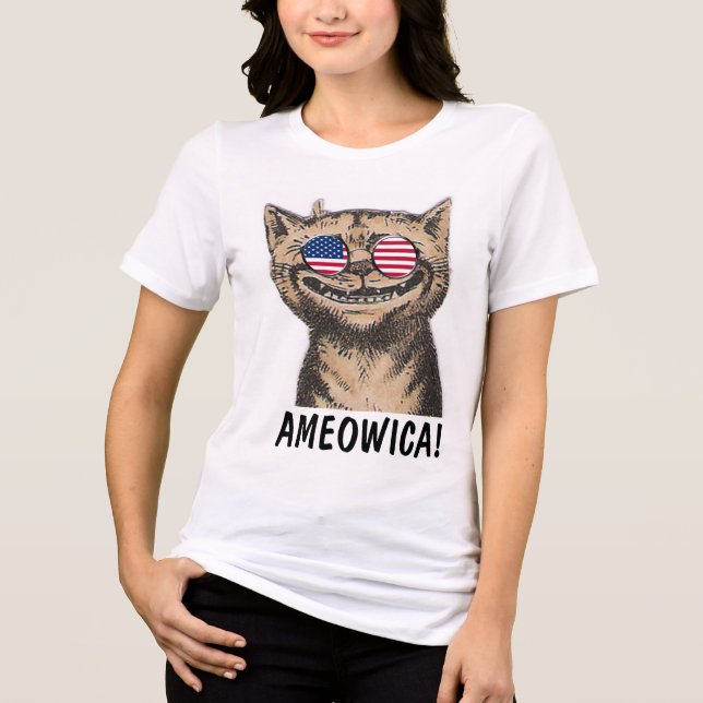 T-shirts pour chat du 14 juillet, AMEOWICA! (Recto)