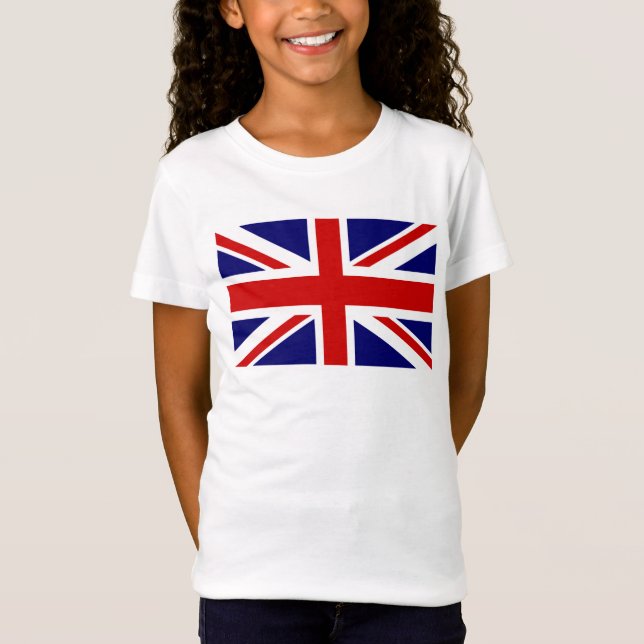 T-shirts pour enfants avec drapeau Union Jack brit (Devant)