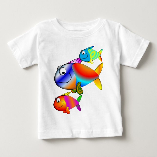 T-shirts pour enfants "I LOVE FISH" (Devant)