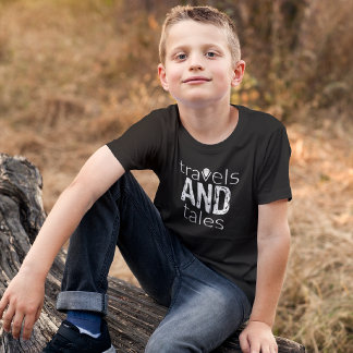 T-shirts pour enfants Travels and Tales [Logo Blan