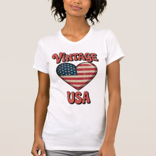 t-shirts pour femmes à cœur vintage usd
