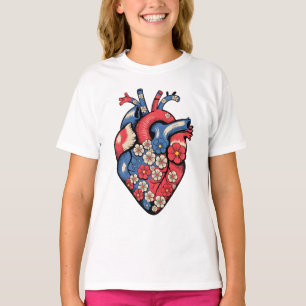 T-shirts pour femmes à coeur vintage usd