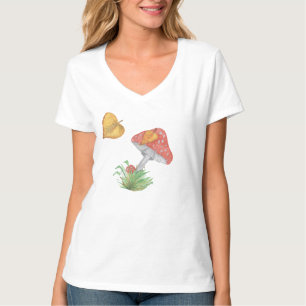 T-shirts pour femmes Charmant champignon d'automne
