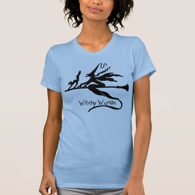 T-SHIRTS POUR FEMMES - FUNNY - WUMAN HALLOWEEN (Devant)