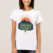 T-shirts pour femmes Route Scénique vers la Libert
