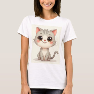 T-shirts pour femmes (un chat mignon)
