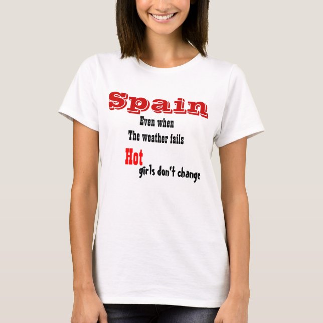 t-shirts pour filles chaudes d'espagne (Devant)