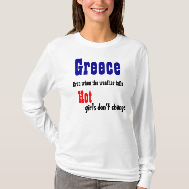 T-shirts pour filles chaudes en Grèce (Devant)