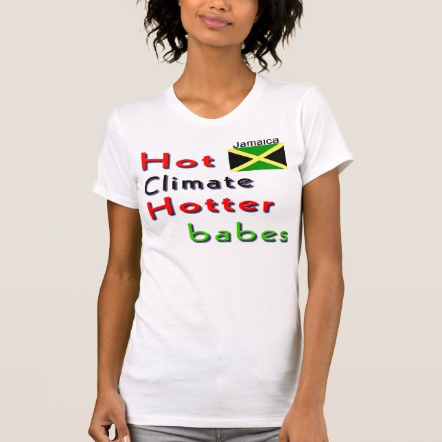 t-shirts pour filles chaudes jamaïcaines (Devant)