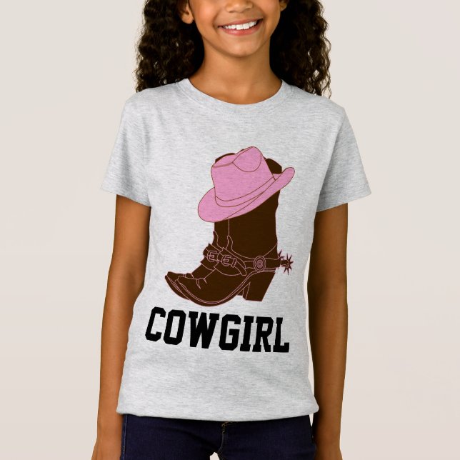 T-Shirts pour filles COWGIRL (Devant)
