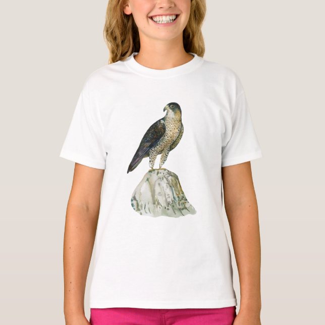 T-shirts pour filles Faucon pèlerin (Devant)