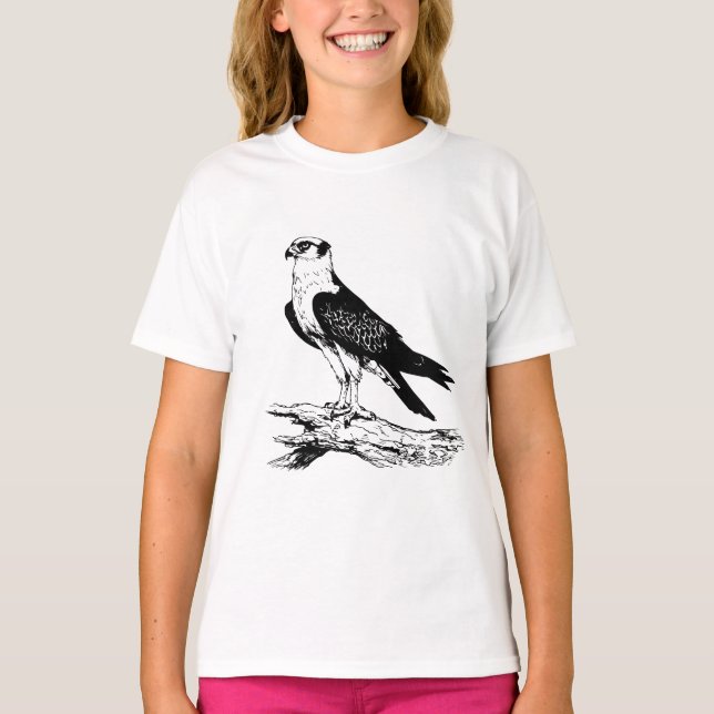 T-shirts pour filles Faucon pèlerin (Devant)