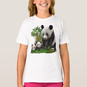 T-shirts pour filles Panda Bears