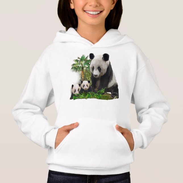 T-shirts pour filles Panda Bears (Devant)