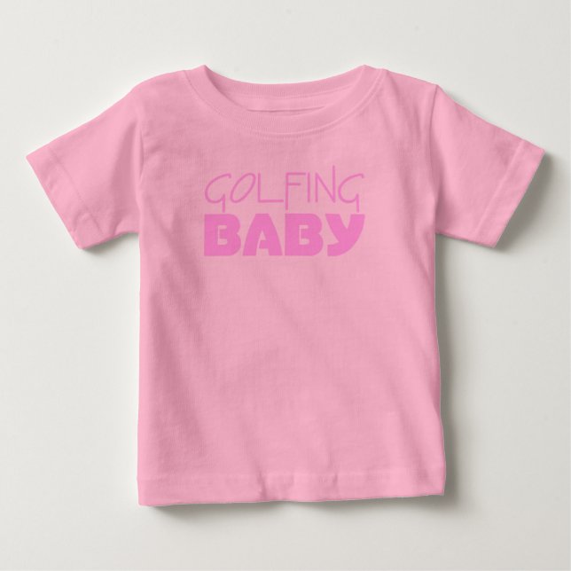 T-shirts pour filles pour bébés de golf ou une piè (Devant)