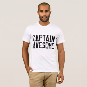T-shirts pour hommes amusants, CAPITAINE AWESOME